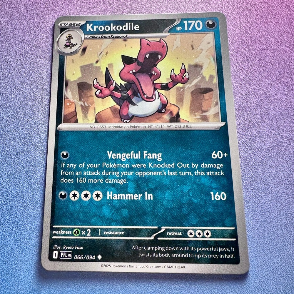 krookodile - 066/094 (uncommon) — pokemon: phantasmal flames